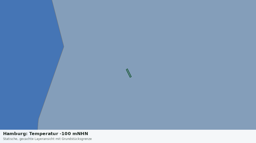 Statische Kartenansicht: Hamburg: Temperatur -100 mNHN