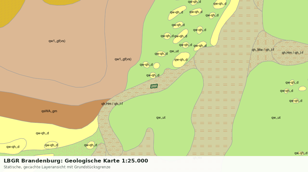 Statische Kartenansicht: LBGR Brandenburg: Geologische Karte 1:25.000