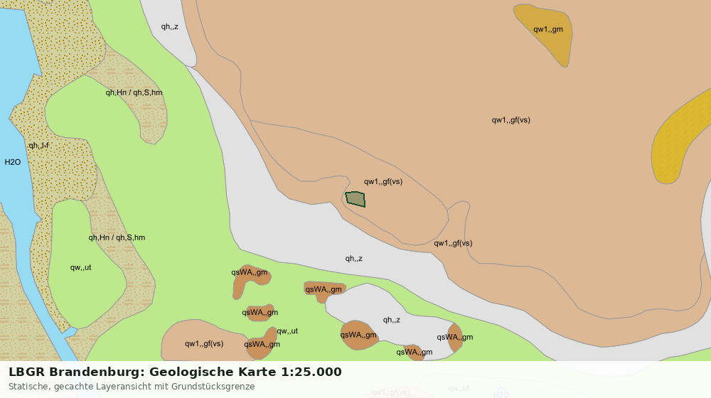 Statische Kartenansicht: LBGR Brandenburg: Geologische Karte 1:25.000