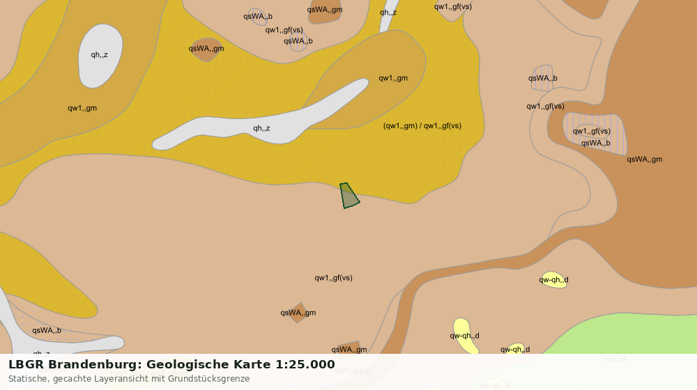 Statische Kartenansicht: LBGR Brandenburg: Geologische Karte 1:25.000