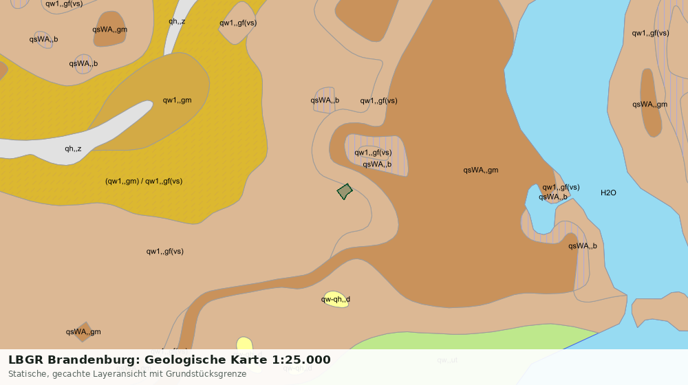 Statische Kartenansicht: LBGR Brandenburg: Geologische Karte 1:25.000