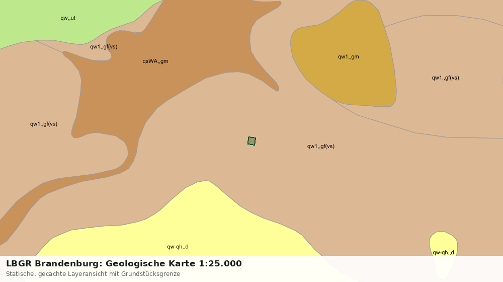 Statische Kartenansicht: LBGR Brandenburg: Geologische Karte 1:25.000