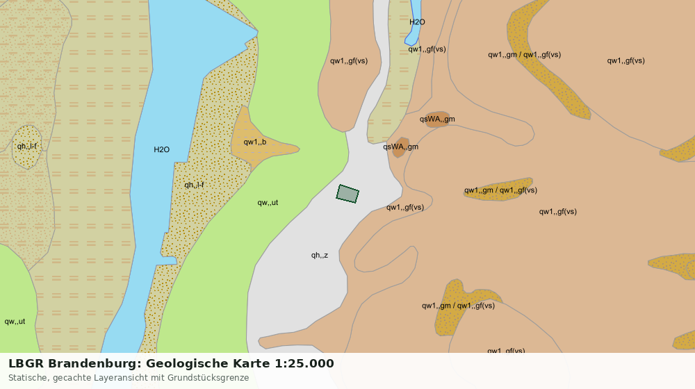 Statische Kartenansicht: LBGR Brandenburg: Geologische Karte 1:25.000