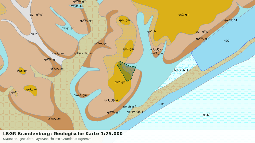Statische Kartenansicht: LBGR Brandenburg: Geologische Karte 1:25.000