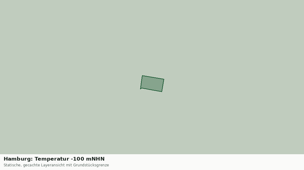 Statische Kartenansicht: Hamburg: Temperatur -100 mNHN