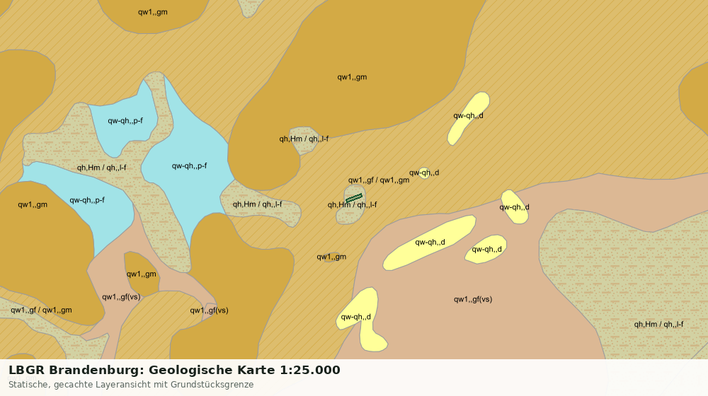 Statische Kartenansicht: LBGR Brandenburg: Geologische Karte 1:25.000