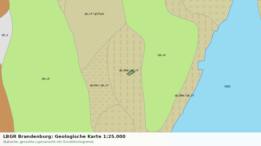 Statische Kartenansicht: LBGR Brandenburg: Geologische Karte 1:25.000