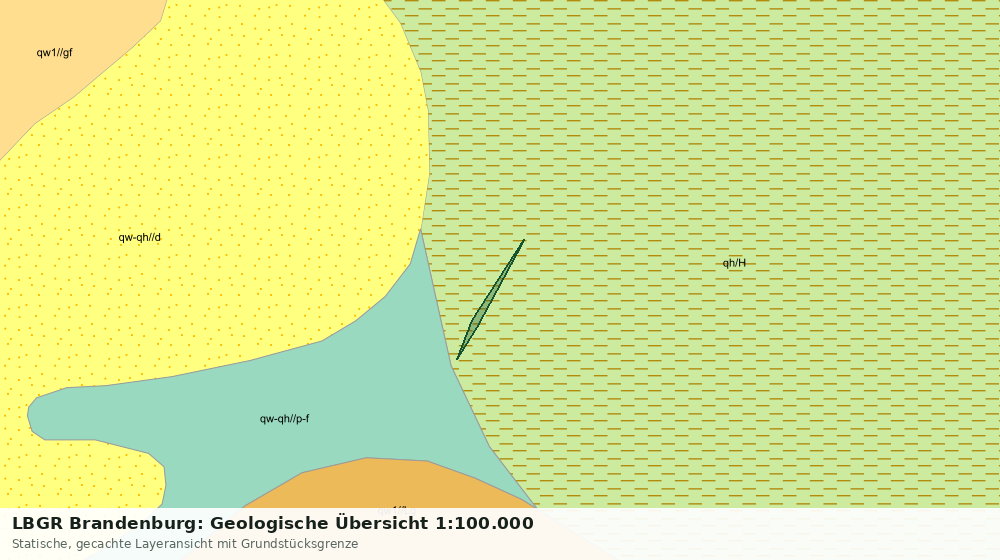 Statische Kartenansicht: LBGR Brandenburg: Geologische Übersicht 1:100.000