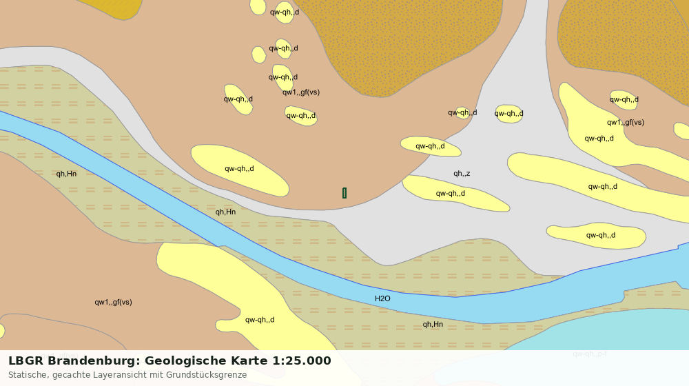 Statische Kartenansicht: LBGR Brandenburg: Geologische Karte 1:25.000