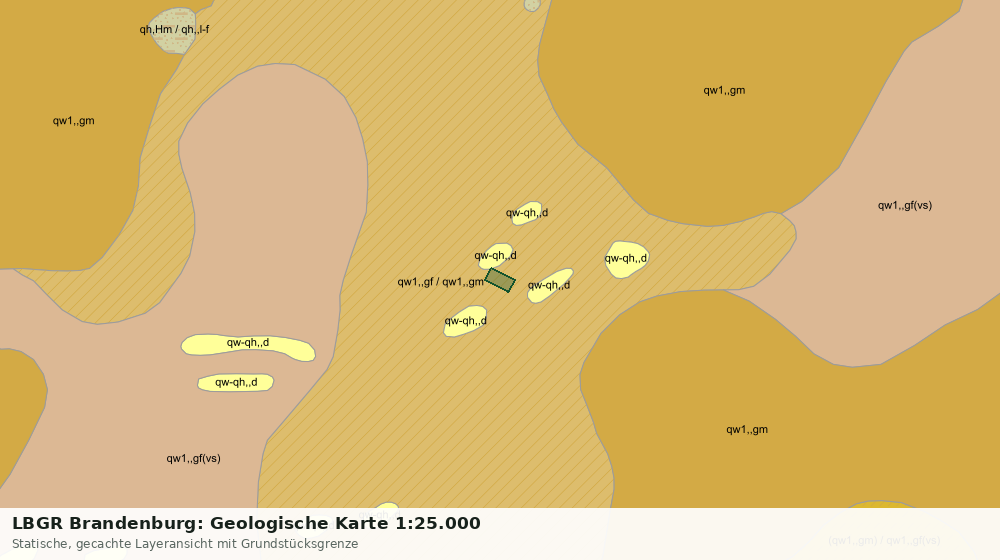 Statische Kartenansicht: LBGR Brandenburg: Geologische Karte 1:25.000