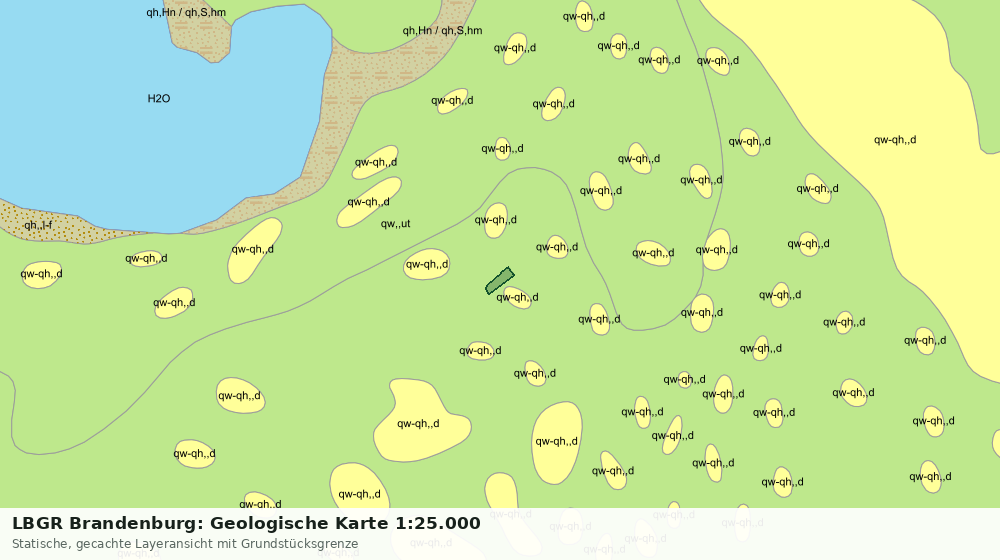 Statische Kartenansicht: LBGR Brandenburg: Geologische Karte 1:25.000
