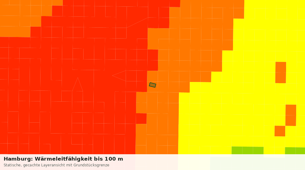 Statische Kartenansicht: Hamburg: Wärmeleitfähigkeit bis 100 m