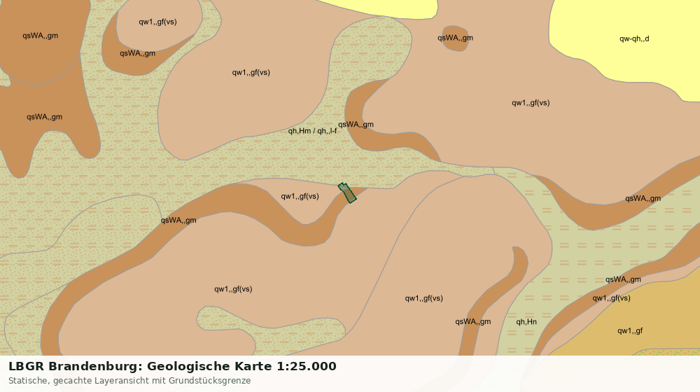 Statische Kartenansicht: LBGR Brandenburg: Geologische Karte 1:25.000