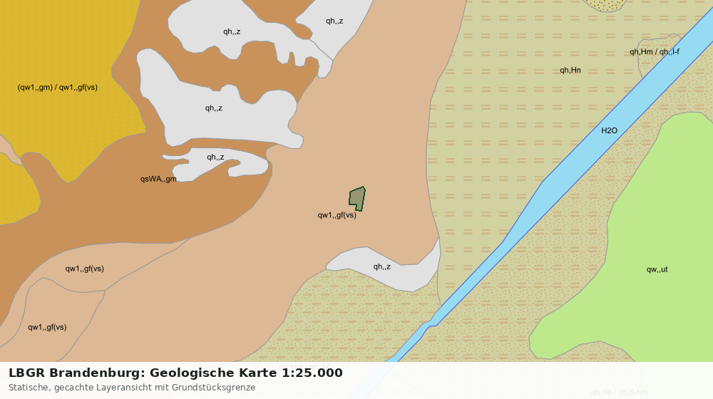 Statische Kartenansicht: LBGR Brandenburg: Geologische Karte 1:25.000