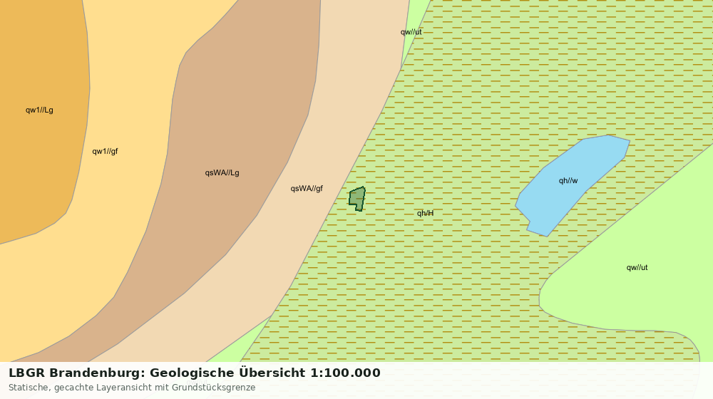 Statische Kartenansicht: LBGR Brandenburg: Geologische Übersicht 1:100.000