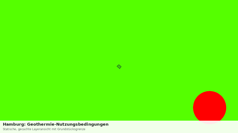 Statische Kartenansicht: Hamburg: Geothermie-Nutzungsbedingungen
