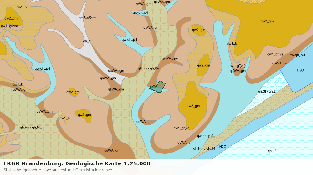 Statische Kartenansicht: LBGR Brandenburg: Geologische Karte 1:25.000