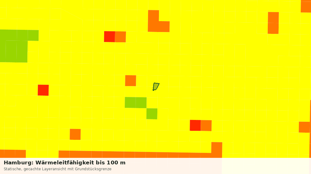 Statische Kartenansicht: Hamburg: Wärmeleitfähigkeit bis 100 m