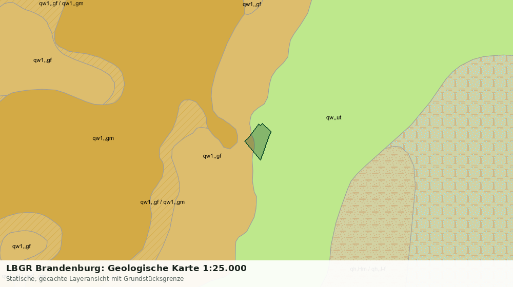 Statische Kartenansicht: LBGR Brandenburg: Geologische Karte 1:25.000