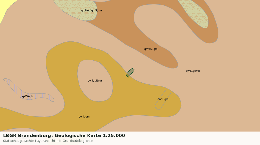 Statische Kartenansicht: LBGR Brandenburg: Geologische Karte 1:25.000