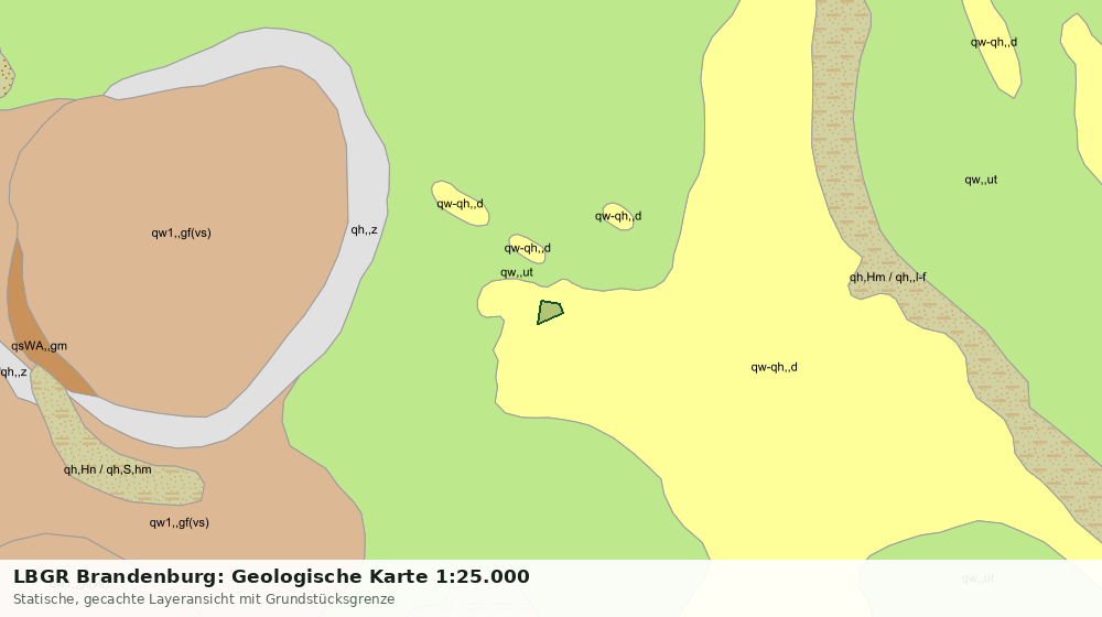Statische Kartenansicht: LBGR Brandenburg: Geologische Karte 1:25.000