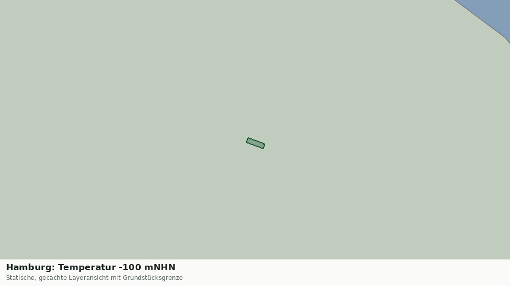 Statische Kartenansicht: Hamburg: Temperatur -100 mNHN