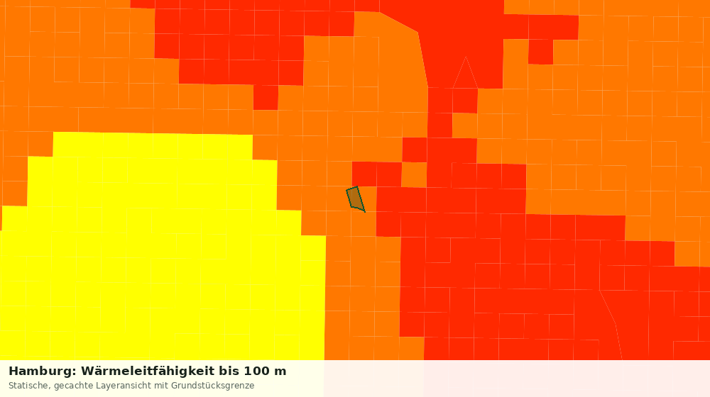 Statische Kartenansicht: Hamburg: Wärmeleitfähigkeit bis 100 m