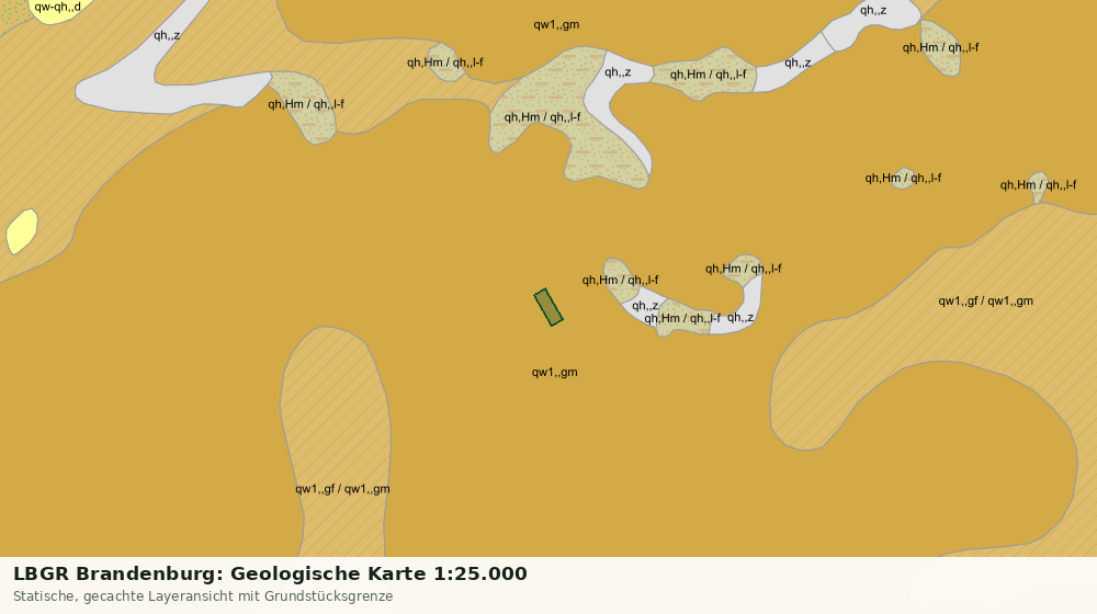 Statische Kartenansicht: LBGR Brandenburg: Geologische Karte 1:25.000