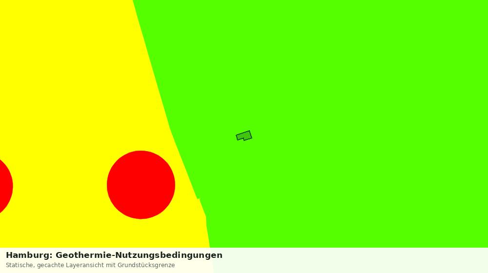 Statische Kartenansicht: Hamburg: Geothermie-Nutzungsbedingungen