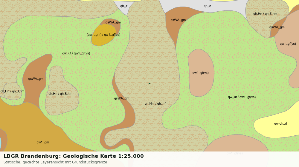 Statische Kartenansicht: LBGR Brandenburg: Geologische Karte 1:25.000