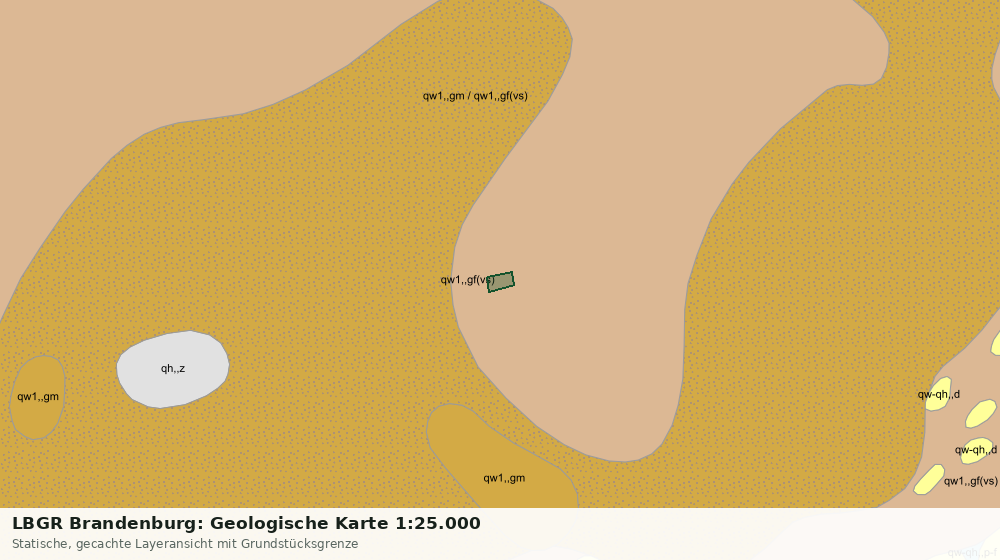 Statische Kartenansicht: LBGR Brandenburg: Geologische Karte 1:25.000