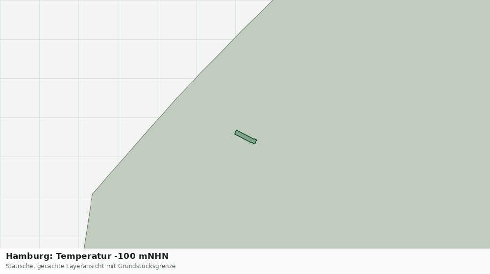 Statische Kartenansicht: Hamburg: Temperatur -100 mNHN