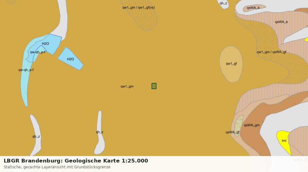 Statische Kartenansicht: LBGR Brandenburg: Geologische Karte 1:25.000