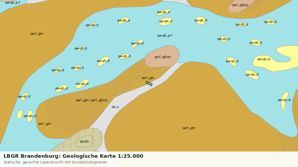 Statische Kartenansicht: LBGR Brandenburg: Geologische Karte 1:25.000