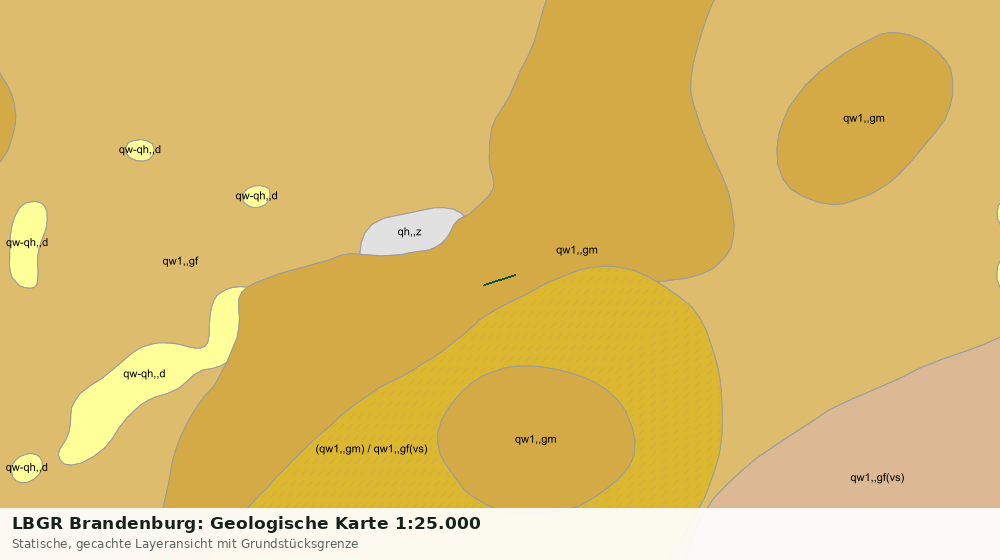 Statische Kartenansicht: LBGR Brandenburg: Geologische Karte 1:25.000