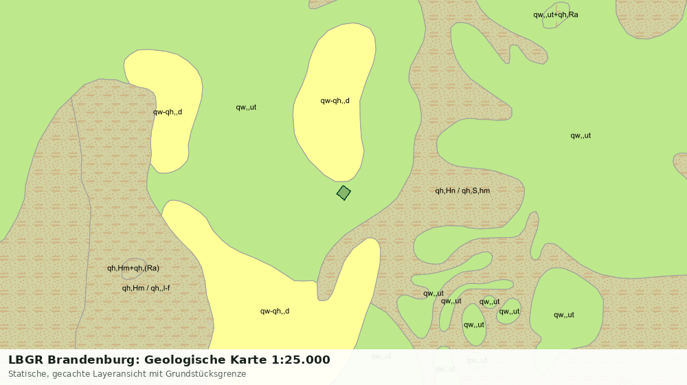 Statische Kartenansicht: LBGR Brandenburg: Geologische Karte 1:25.000