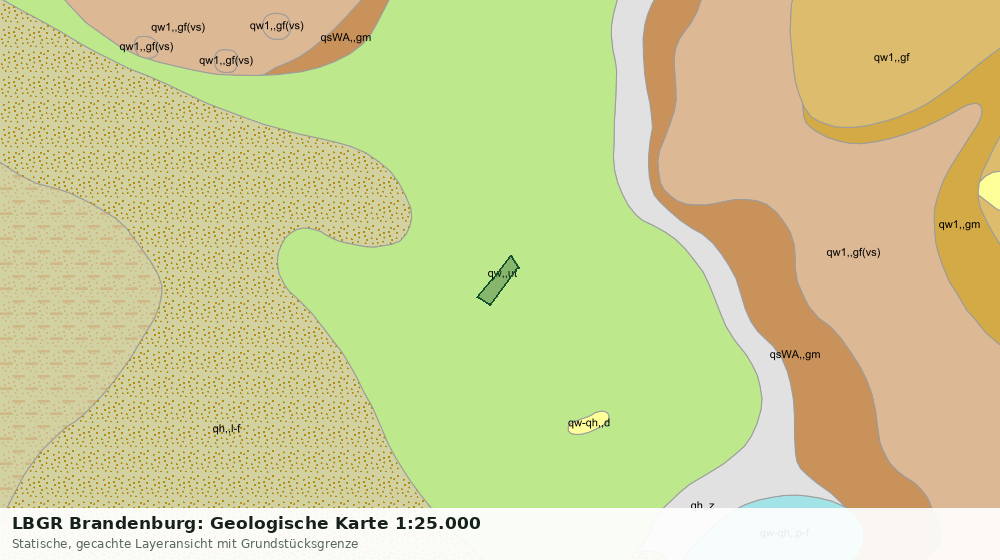 Statische Kartenansicht: LBGR Brandenburg: Geologische Karte 1:25.000