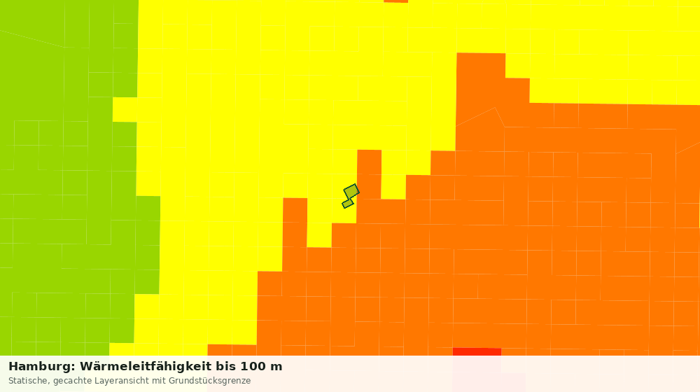 Statische Kartenansicht: Hamburg: Wärmeleitfähigkeit bis 100 m