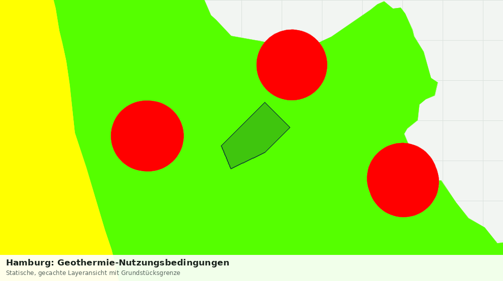 Statische Kartenansicht: Hamburg: Geothermie-Nutzungsbedingungen
