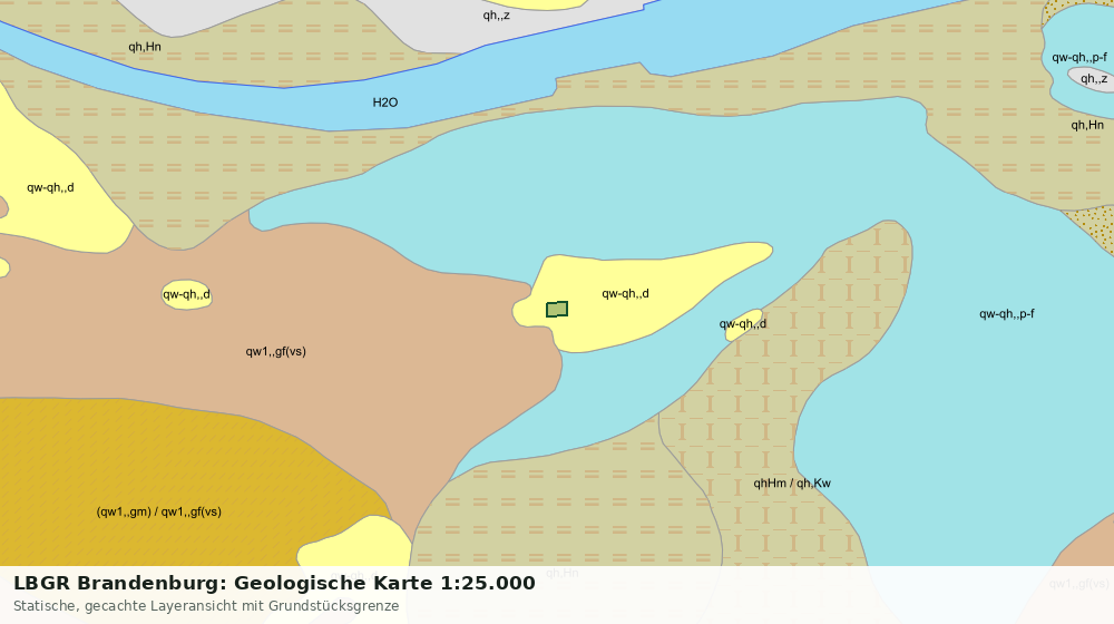 Statische Kartenansicht: LBGR Brandenburg: Geologische Karte 1:25.000