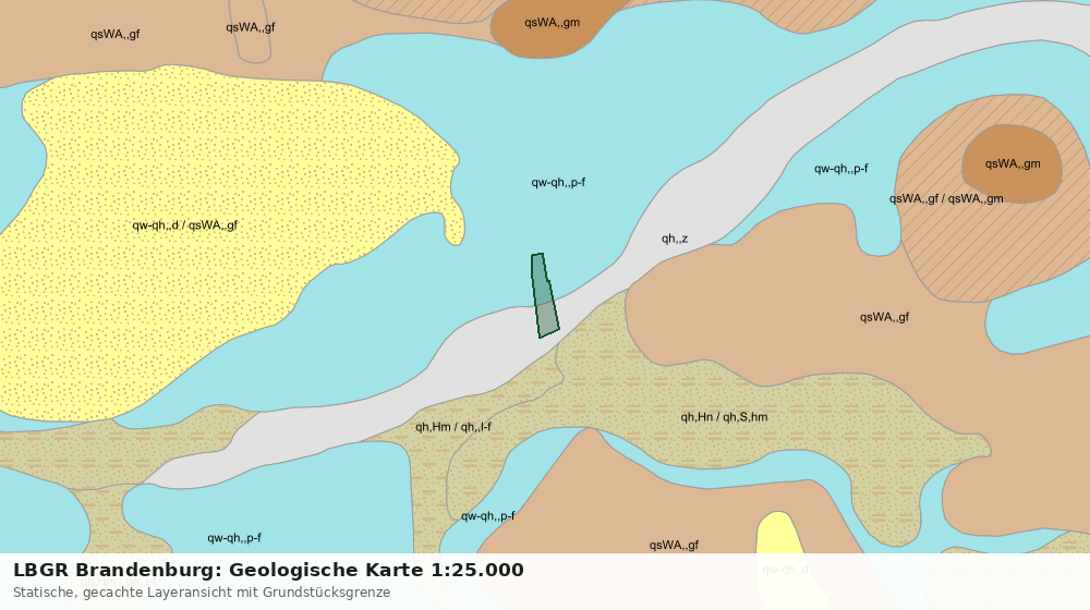 Statische Kartenansicht: LBGR Brandenburg: Geologische Karte 1:25.000