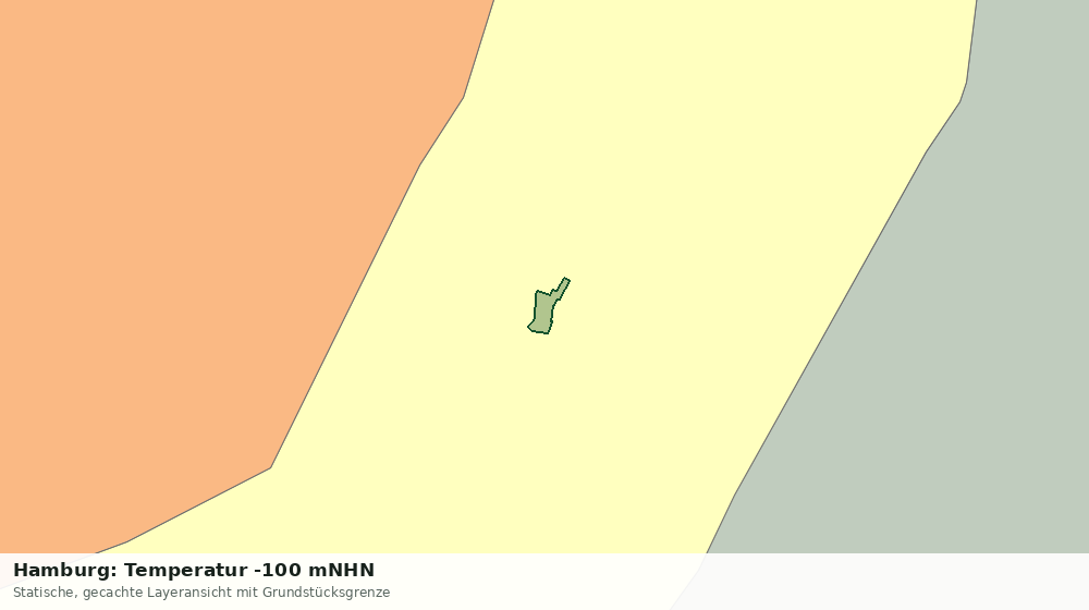 Statische Kartenansicht: Hamburg: Temperatur -100 mNHN