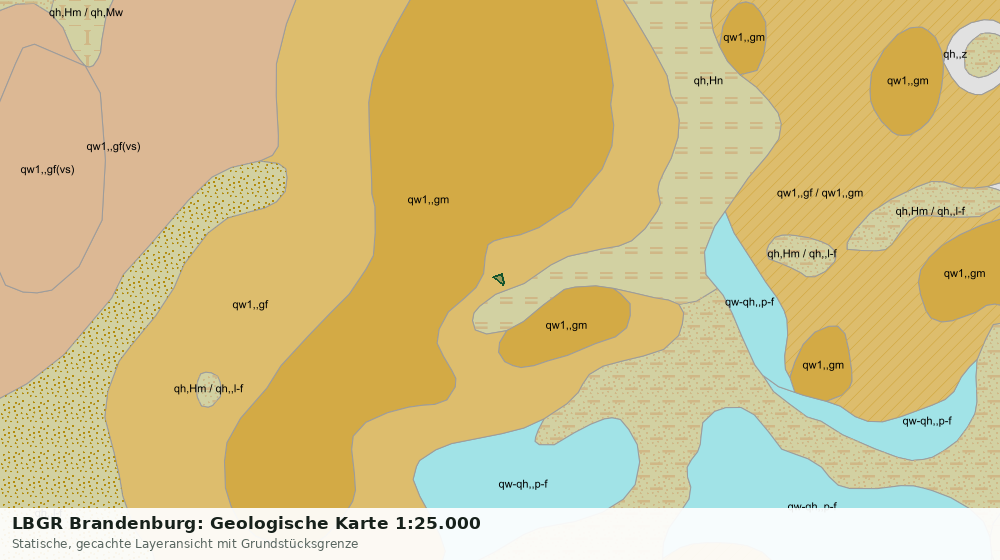 Statische Kartenansicht: LBGR Brandenburg: Geologische Karte 1:25.000