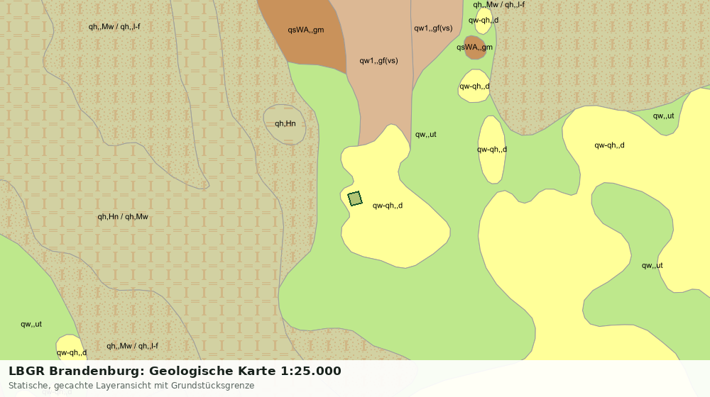 Statische Kartenansicht: LBGR Brandenburg: Geologische Karte 1:25.000