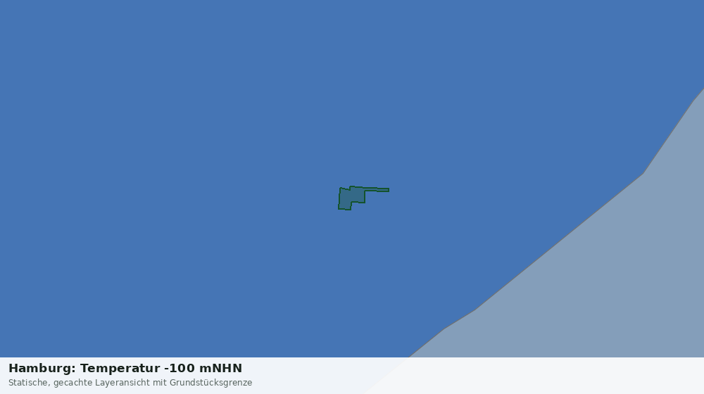 Statische Kartenansicht: Hamburg: Temperatur -100 mNHN