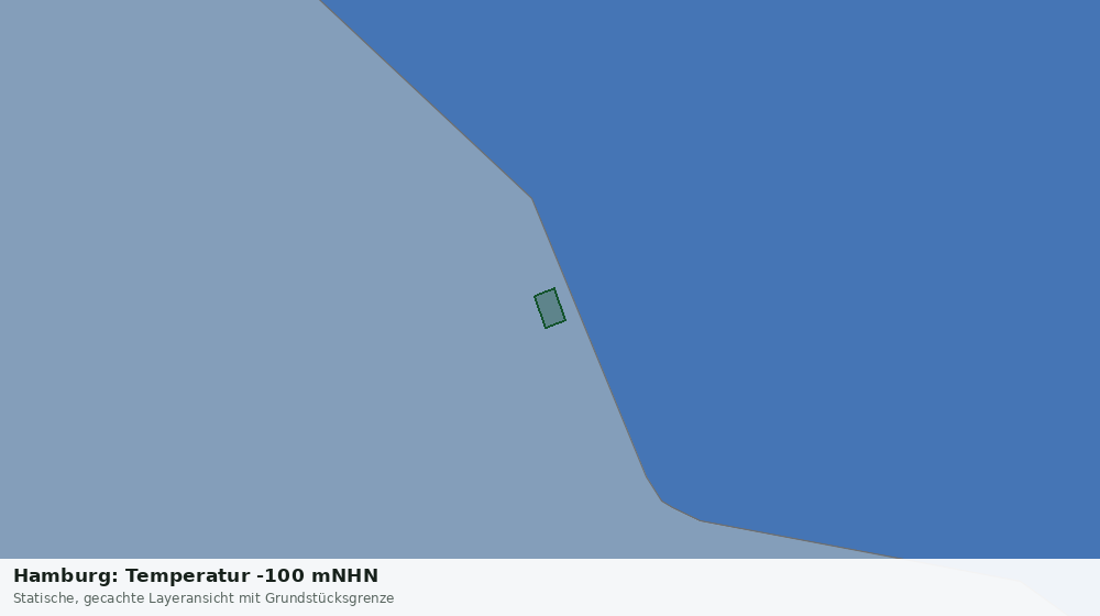 Statische Kartenansicht: Hamburg: Temperatur -100 mNHN