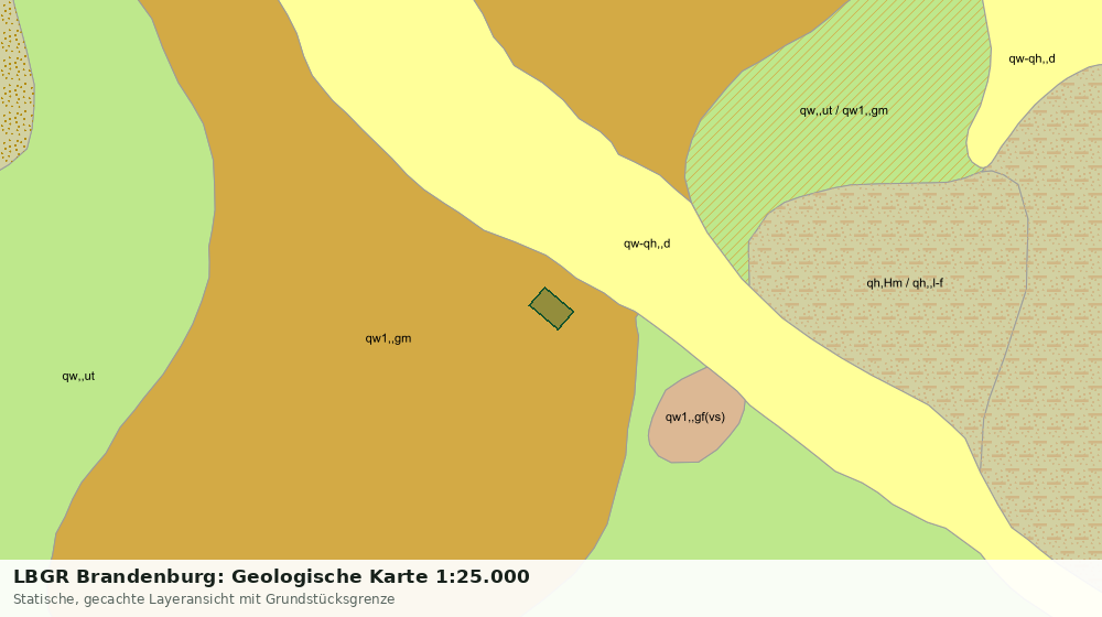 Statische Kartenansicht: LBGR Brandenburg: Geologische Karte 1:25.000