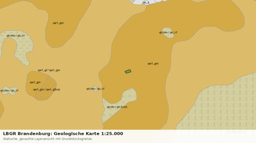 Statische Kartenansicht: LBGR Brandenburg: Geologische Karte 1:25.000