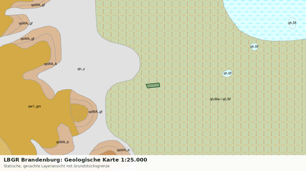 Statische Kartenansicht: LBGR Brandenburg: Geologische Karte 1:25.000