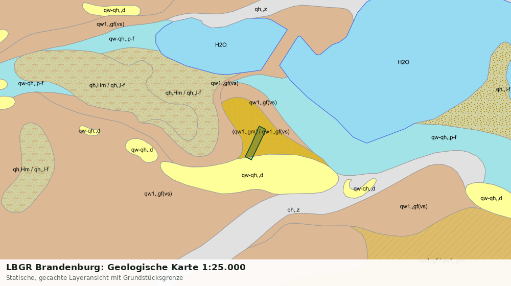 Statische Kartenansicht: LBGR Brandenburg: Geologische Karte 1:25.000